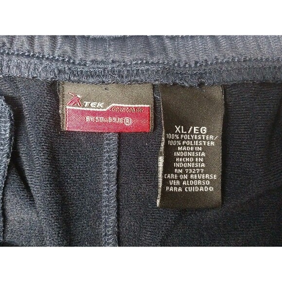 Tek Gear Mens XL Open Bottom Navy Blue Track Pant Relaxed Pockets Drawstring GUC - Picture 3 of 15